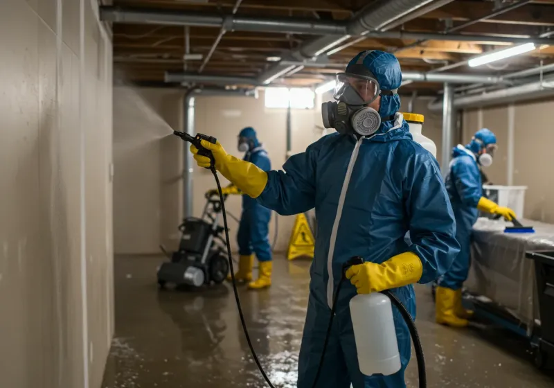 Basement Sanitization and Antimicrobial Treatment process in Moose Lake, MN